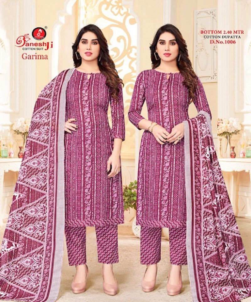 Garima Vol 1 By Ganeshji Printed Cotton Dress Material
